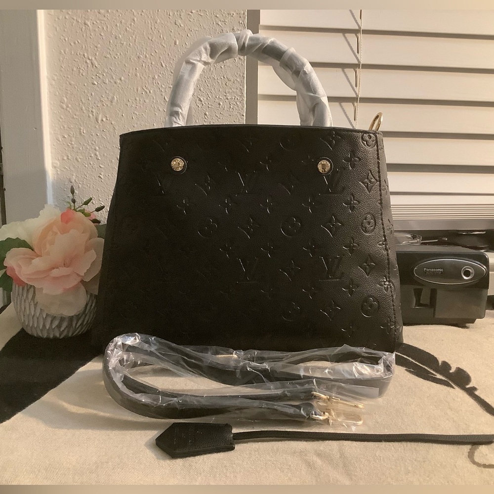 Black satchel bag